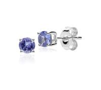 Gemondo Classic Round Tanzanite Stud Earrings in 9ct White Gold 3.5mm