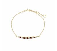 Gemondo Women's Classic Style Ruby & Diamond Spiral Bracelet in 9ct Yellow Gold in Red | Size: 7 inches Gemondo Red 7 inches