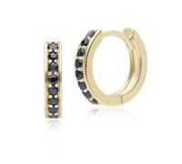 Gemondo Classic Sapphire Huggie Hoop Earrings in 9ct Yellow Gold