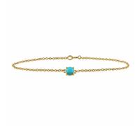 Gemondo Classic Turquoise Cabochon Bracelet in 9ct Yellow Gold