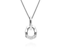 Gemondo Diamond Pave Asymmetrical Pendant in 9ct White Gold