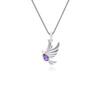 Gemondo ECFEW™ Creator Amethyst Dove Pendant Necklace in Sterling Silver