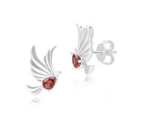 Gemondo ECFEW™ Creator Garnet Dove Stud Earrings in Sterling Silver