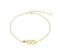 Gemondo ECFEW™ Garnet Snake Link Bracelet in Gold Plated Sterling Silver