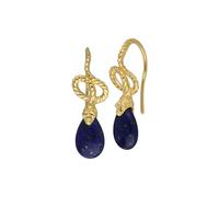 Gemondo ECFEW™ Lapis Lazuli Winding Snake Drop Earrings in Gold Plated Sterling Silver