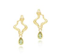 Gemondo ECFEW™ Peridot Snake Drop Earrings in Gold Plated Sterling Silver