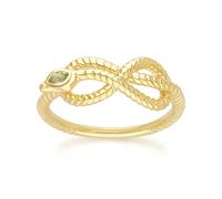 Gemondo ECFEW™ Peridot Winding Snake Ring in Gold Plated Sterling Silver - P