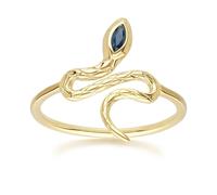 Gemondo ECFEW™ Sapphire Winding Snake Ring in 9ct Yellow Gold - P