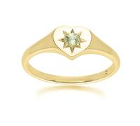 Gemondo ECFEW™ 'The Liberator' Peridot Heart Ring in 9ct Yellow Gold - L
