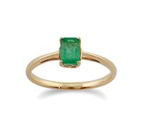 Gemondo Emerald Ring, 9ct Yellow Gold 0.58ct Octagon Emerald Single Stone Ring