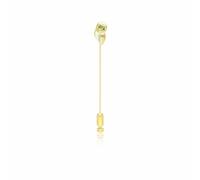 Gemondo Gardenia Emerald and White Sapphire Owl Lapel Pin in 9ct Yellow Gold