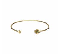 Gemondo Gardenia Emerald Clover Bangle In 9ct Yellow Gold