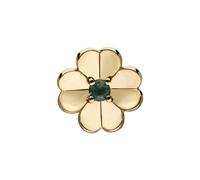 Gemondo Gardenia Emerald Clover Pin In 9ct Yellow Gold