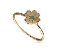 Gemondo Gardenia Emerald Clover Ring In 9ct Yellow Gold - N