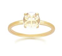 Gemondo Gardenia Rock Crystal Cabochon Ring in Gold Plated Sterling Silver - N