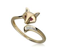 Gemondo Gardenia Ruby Fox Ring In 9ct Yellow Gold - P