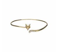 Gemondo Gardenia Ruby & White Sapphire Fox Bangle In 9ct Yellow Gold