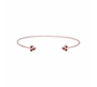 Gemondo Garnet Trilogy Geometric Bangle in 9ct Rose Gold