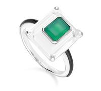 Gemondo Grand Deco Chalcedony & Rock Crystal Statement Ring In Sterling Silver - N