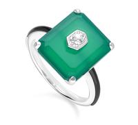 Gemondo Grand Deco Chalcedony & White Topaz Statement Ring In Sterling Silver - O