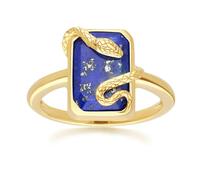 Gemondo Grand Deco Lapis Lazuli Snake Wrap Ring in Gold Plated Sterling Silver - O