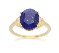 Gemondo Grand Deco Oval Lapiz Lazuli Ring in Gold Vermeil - L