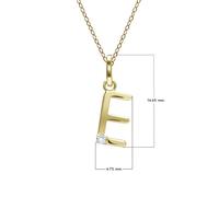 Gemondo Initial Diamond Letter Necklace In 9ct Yellow Gold - E