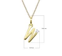 Gemondo Initial Diamond Letter Necklace In 9ct Yellow Gold - W