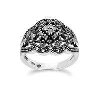 Gemondo Marcasite Ring, Sterling Silver Marcasite Cluster Ring