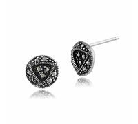 Gemondo Rennie Mackintosh Round Marcasite Stud Earrings in 925 Sterling Silver - Sterling Silver 0.2ct Marcasite Rennie Mackintosh stud Earrings