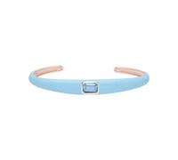 Gemondo Siberian Waltz Blue Enamel & Octagon Sky Blue Topaz Bangle In Rose Gold Vermeil