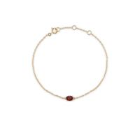 Gemondo Women's Classic Oval Garnet Single Stone Bracelet in 9ct Yellow Gold in Red | Size: 7 inches Gemondo Red 7 inches