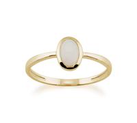 Gemondo Women's Classic Oval Opal Ring in 9ct Yellow Gold in White | Size: O Gemondo White O