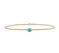 Gemondo Women's Classic Turquoise Cabochon Bracelet in 9ct Yellow Gold | Size: 7 inches Gemondo Turquoise 7 inches