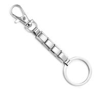 GEMOSA Silver Italian Keychain for Women and Men - Stainless Steel DIY Modular Link Holder, Fits 9mm Charms, Gift for Charm Bracelet Lovers