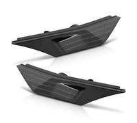 Gempro Side Marker Lights Housing Replacements for Honda Civic 2016-2021 Gen Civic Coupe Sedan Hatchback Front Marker Lamps Cover, Smoked Black Len