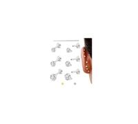 GEMQUEEN Flat Back Earrings Stud : 14K Gold Filled Titanium Surgical Steel Earrings Hypoallergenic for Women Men 16G 18G Cartilage Helix Tragus Conch Medusa Piercing Jewelry Dainty Earring Set 3 Pairs
