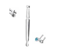 GEMQUEEN Piercing Clamps for Changing Jewelry : Stainless Steel Piercing Ball Grabber Tool Flat Back Earrings Applicator Thread Threadless Push Pins Body Jewelry Tools for Ear Nose Lip