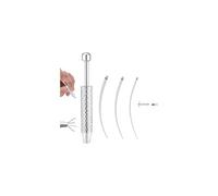 GEMQUEEN Piercing Taper Ball Grabber Tool for Changing Jewelry - 14G 16G 18G 20G Stainless Steel Flat Back Earrings Applicator Tool Threadless Insertion Pin Thread Body Piercing Kit for Ear Nose Lip