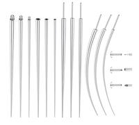 GEMQUEEN Piercing Taper Insertion Tool Set - Flat Back Earrings Applicator Tool 14G 16G 18G Stainless Steel Threadless Insertion Pin Thread Assistant Tool Body Piercing Kit for Ear Nose Lip Eyebrow