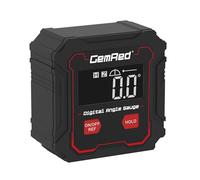 GemRed Digital Angle Gauge with LCD Display and Magnetic Base, Precision Level Box and Inclinometer for Woodworking Applications(2 Buttons)