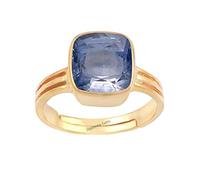 Gems Certified Unheated Untreatet 13.25 Ratti A+ Quality Natural Blue Sapphire Neelam Gemstone Gold Plated Adjustable Ring For Women'S And Men'S-B08WL58PMRNAMZ