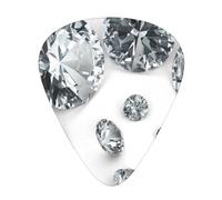 Gems Diamond Jewelry Jewels Luxury Printed,12 Pcs Guitar Pick,3 Different Thickness Plectrums for Acoustic Guitar Bass Ukulele (0.46mm 0.96mm 0.71mm)