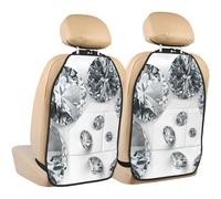 Gems Diamond Jewelry Jewels Luxury Printed,2 Pack Car Seat Kick Mats Back Seat Protector Durable Back Seat Organiser