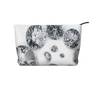 Gems Diamond Jewelry Jewels Luxury Printed, Cosmetic Bag Corduroy Makeup Bag Portable Travel Toiletry Bag