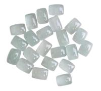 Gems For Jewels 10x14mm Aquamarine Plain Rectangle Cabochon, Milky Aquamarine Flat Back Cabochon For Jewelry, Matched Pair (5 Pcs) - VICP397Z