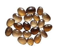 Gems For Jewels 12-16mm Beer Colored Crystal Quartz Rose Cut Cabochon, 5 Pieces Orange Yellow Colored Crystal Quartz Rose Cut Cabochons For Jewelry - PNG43