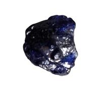 Gems For Jewels 14x12.5mm Blue Sapphire Rough Slice, Loose Raw Blue Sapphire Slice Gemstone for Pendant/Jewelry, 1 Pc - PDG365