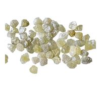 Gems For Jewels 4.5-5.5mm Flat Light Yellow Raw Diamond Slice, 5 Pcs Loose Diamond, Yellow Rough Uncut Diamond Perfect for Bezel and Prong Setting - PDD53, 4.5-5.5 MM