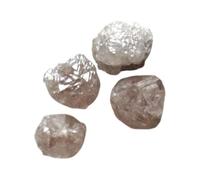 Gems For Jewels 4 Pcs, 4.5-5mm Natural Raw Rough Pink Diamond, Raw Uncut Pink Loose Diamond For Ring/Earring, Easy To Set - PDD957